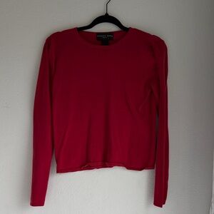 August Silk Vibrant Red Crew Neck Sweater